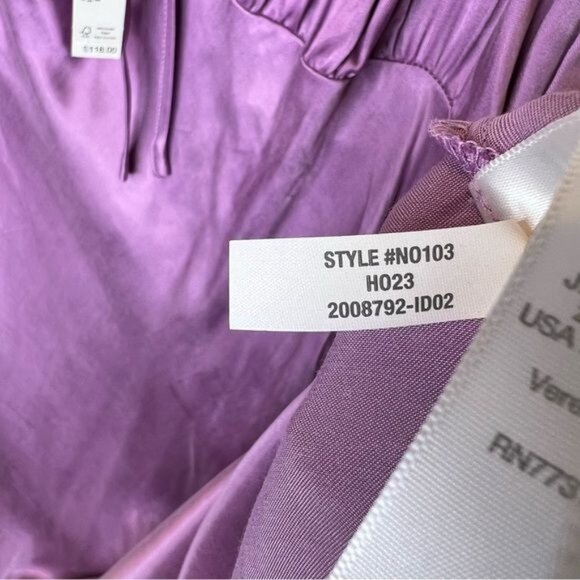 NWT Madewell Square Neck Midi Slip Dress in Lilac Satin, Size 4 - Picture 9 of 9